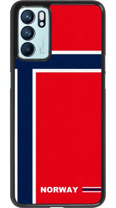 Coque OPPO Reno6 5G - Maillot de football Norvège 2026 personnalisable