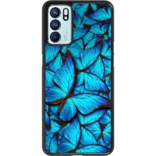 Coque Oppo Reno6 5G - Papillon - Bleu