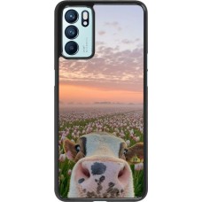 Coque OPPO Reno6 5G - Cow with tulips 2026
