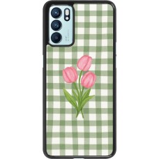 Coque OPPO Reno6 5G - Green vichy tulips 2026