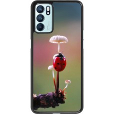 Coque OPPO Reno6 5G - Ladybird on a mushroom 2026