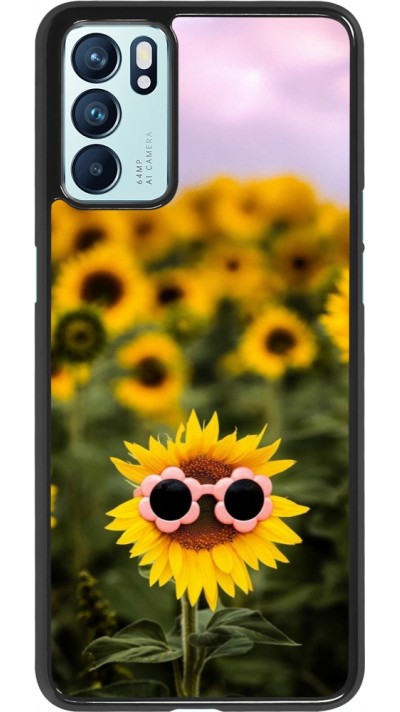 Coque OPPO Reno6 5G - Sunflower with glasses 2026