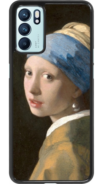 Coque OPPO Reno6 5G - Tableau art - La Jeune fille à la perle - Johannes Vermeer