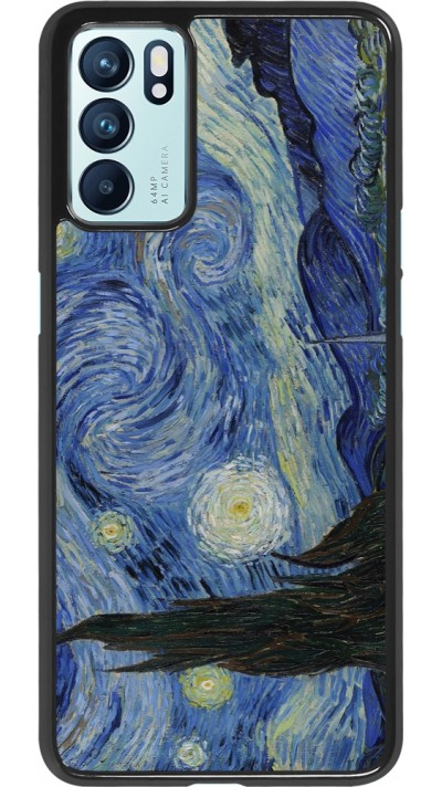 Coque OPPO Reno6 5G - Tableau art - La Nuit étoilée - Van Gogh