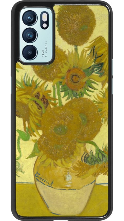 Coque OPPO Reno6 5G - Tableau art - Les Tournesols - Van Gogh