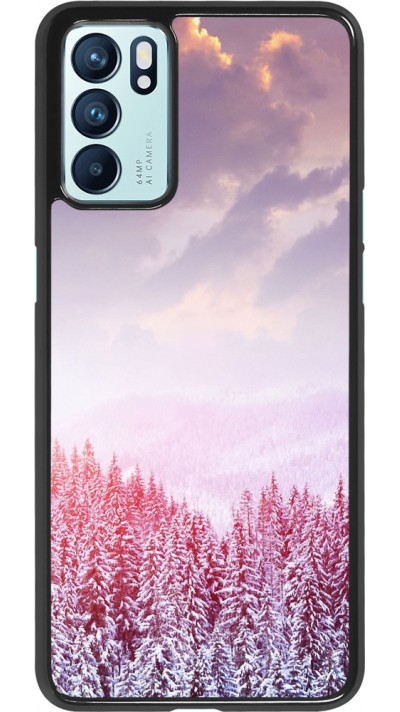 Coque Oppo Reno6 5G - Winter 22 Pink Forest