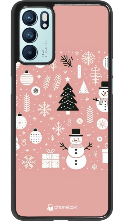 OPPO Reno6 5G Case Hülle - Weihnachten 2024 Rose Schneemann Weihnachten