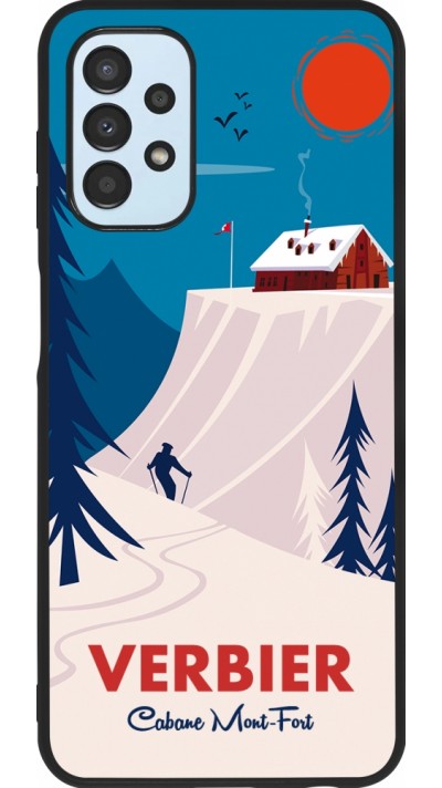 Samsung Galaxy A13 Case Hülle - Silikon schwarz Verbier Cabane Mont-Fort