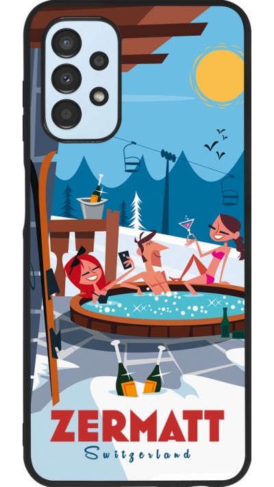 Samsung Galaxy A13 Case Hülle - Silikon schwarz Zermatt Mountain Jacuzzi