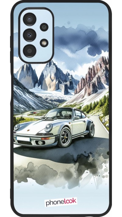Samsung Galaxy A13 5G Case Hülle - Silikon schwarz Porsche 911 Berg Aquarell
