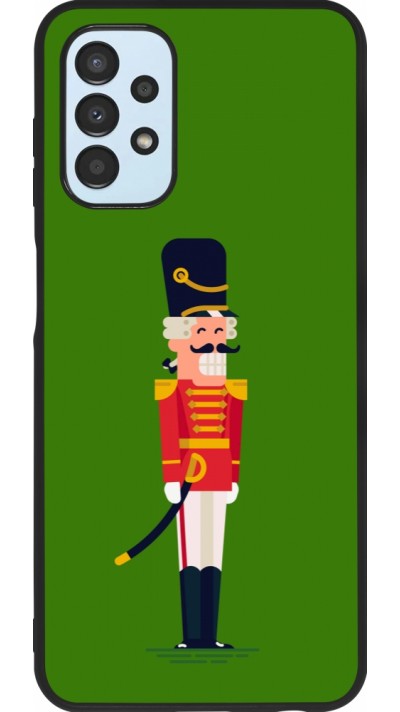 Coque Samsung Galaxy A13 5G - Silicone rigide noir Christmas 25 Nutcracker Green