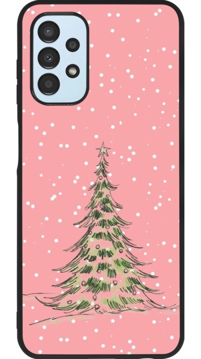 Coque Samsung Galaxy A13 5G - Silicone rigide noir Christmas 25 Pink Tree