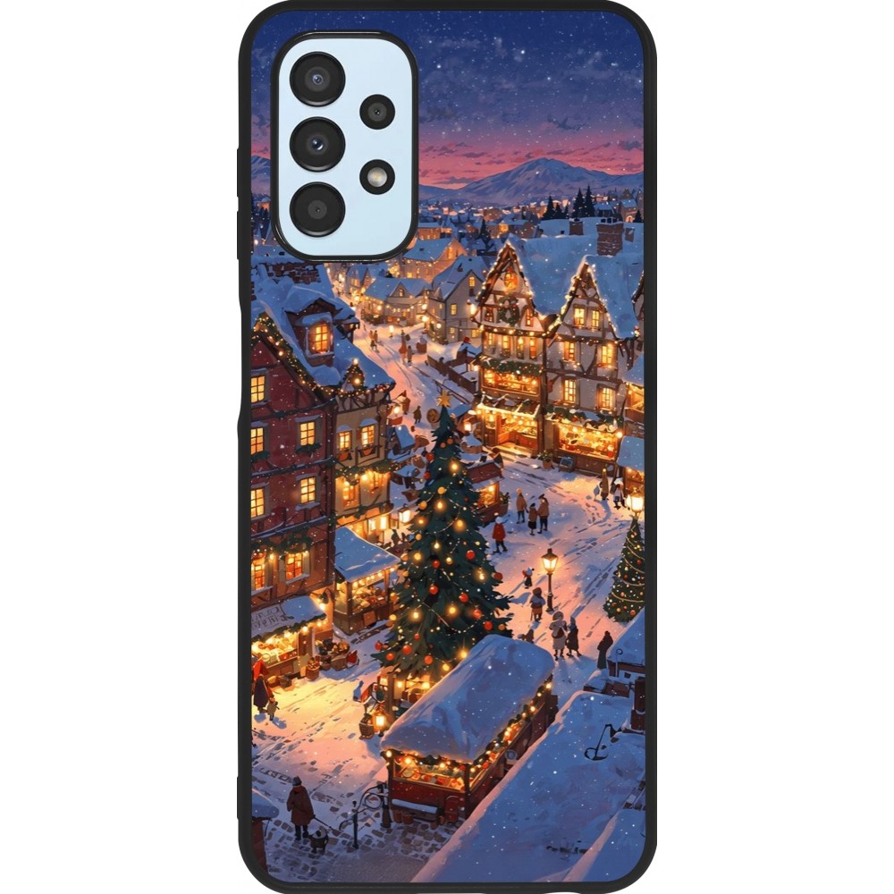 Coque Samsung Galaxy A13 5G - Silicone rigide noir Christmas 25 Xmas Village