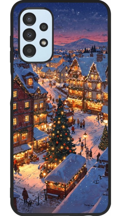Coque Samsung Galaxy A13 5G - Silicone rigide noir Christmas 25 Xmas Village