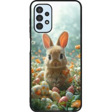 Coque Samsung Galaxy A13 5G - Silicone rigide noir Easter 2026 Rabbit in the garden