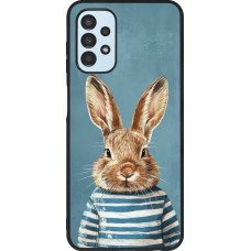 Coque Samsung Galaxy A13 5G - Silicone rigide noir Easter 2026 Rabbit navy