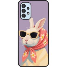 Coque Samsung Galaxy A13 5G - Silicone rigide noir Easter 2026 Rabbit with scarf