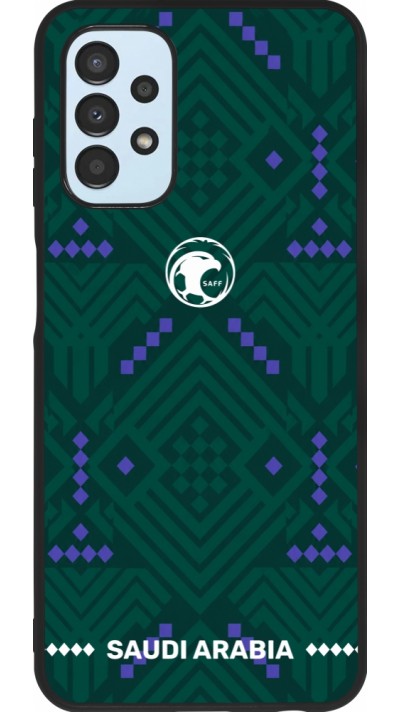 Coque Samsung Galaxy A13 5G - Silicone rigide noir Maillot de football Arabie saoudite 2026 personnalisable