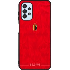 Coque Samsung Galaxy A13 5G - Silicone rigide noir Maillot de football Belgique 2026 personnalisable