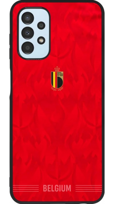 Coque Samsung Galaxy A13 5G - Silicone rigide noir Maillot de football Belgique 2026 personnalisable