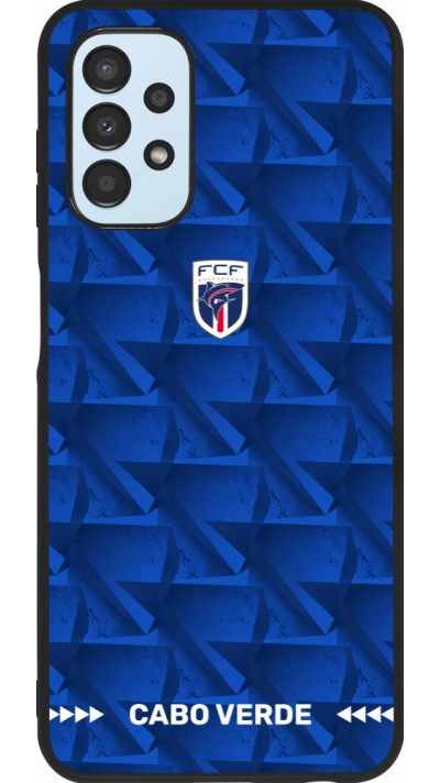 Coque Samsung Galaxy A13 5G - Silicone rigide noir Maillot de football Cap-Vert 2026 personnalisable