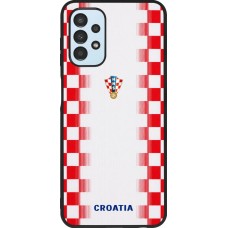 Coque Samsung Galaxy A13 5G - Silicone rigide noir Maillot de football Croatie 2026 personnalisable