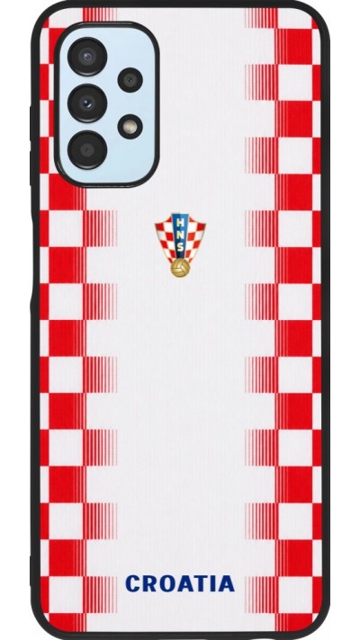 Coque Samsung Galaxy A13 5G - Silicone rigide noir Maillot de football Croatie 2026 personnalisable
