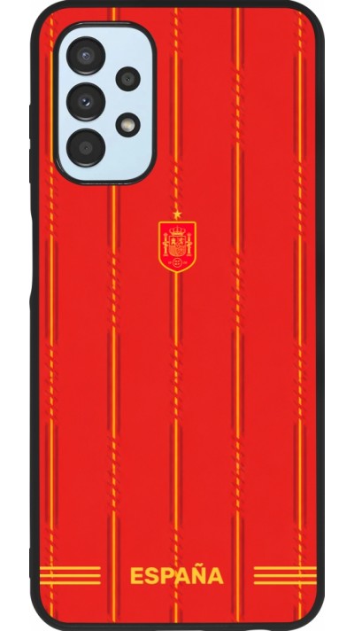 Coque Samsung Galaxy A13 5G - Silicone rigide noir Maillot de football Espagne 2026 personnalisable