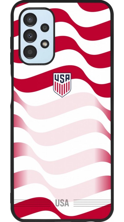 Coque Samsung Galaxy A13 5G - Silicone rigide noir Maillot de football E?tats Unis 2026 personnalisable