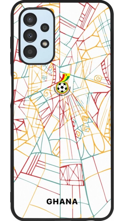 Coque Samsung Galaxy A13 5G - Silicone rigide noir Maillot de football Ghana 2026 personnalisable