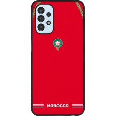Coque Samsung Galaxy A13 5G - Silicone rigide noir Maillot de football Maroc 2026 personnalisable