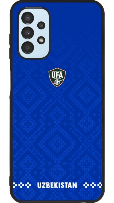 Coque Samsung Galaxy A13 5G - Silicone rigide noir Maillot de football Ouzbékistan 2026 personnalisable