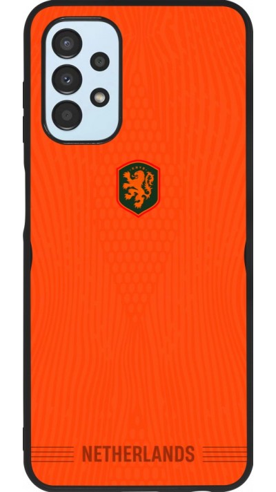 Coque Samsung Galaxy A13 5G - Silicone rigide noir Maillot de football Pays-Bas 2026 personnalisable