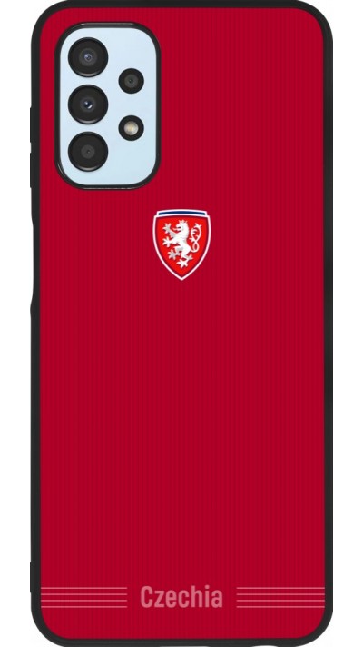 Coque Samsung Galaxy A13 5G - Silicone rigide noir Maillot de football Répuplique Tchèque 2026 personnalisable