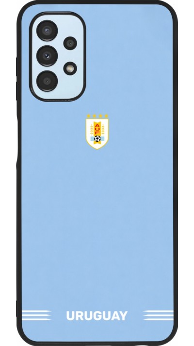 Coque Samsung Galaxy A13 5G - Silicone rigide noir Maillot de football Uruguay 2026 personnalisable