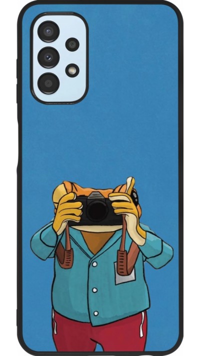Coque Samsung Galaxy A13 5G - Silicone rigide noir Frog with camera DTMF