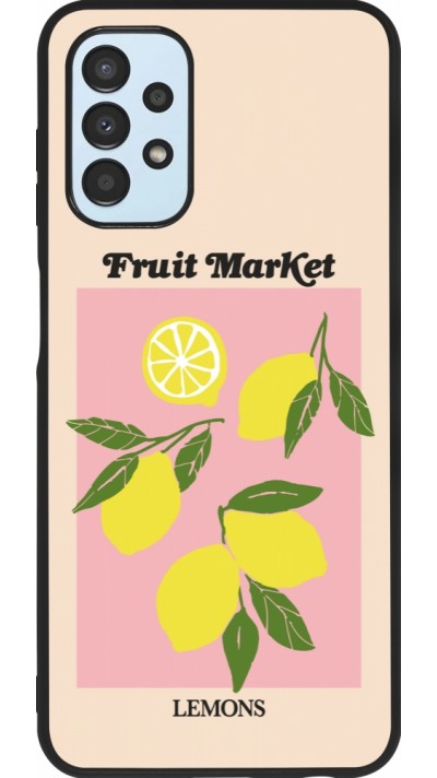 Coque Samsung Galaxy A13 5G - Silicone rigide noir Fruit market lemons 2026