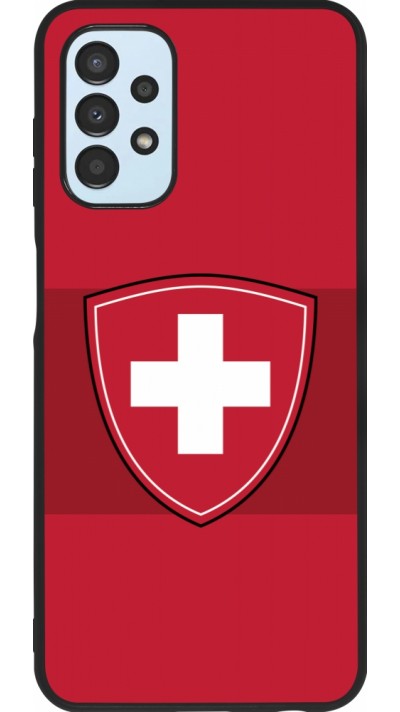 Coque Samsung Galaxy A13 5G - Silicone rigide noir Hockey World Championship Ecusson Suisse