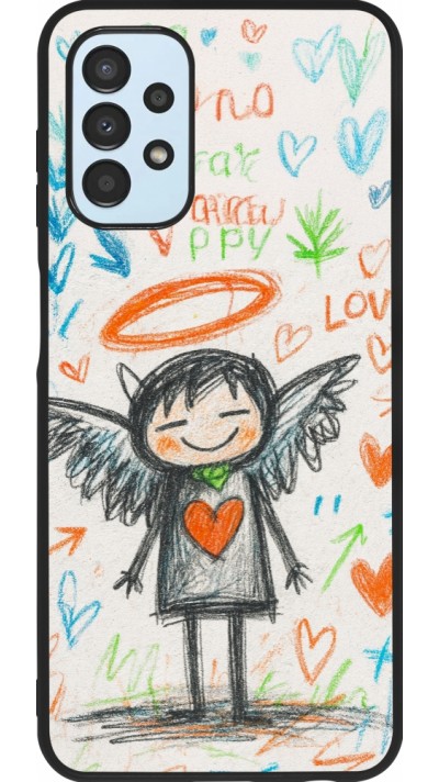 Samsung Galaxy A13 5G Case Hülle - Silikon schwarz Little Angel Sketch Love