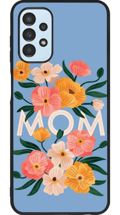 Coque Samsung Galaxy A13 5G - Silicone rigide noir Mom 2026 Flowers