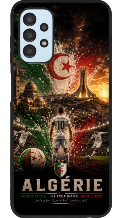 Coque Samsung Galaxy A13 5G - Silicone rigide noir Football Algérie splash 2026