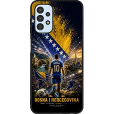 Coque Samsung Galaxy A13 5G - Silicone rigide noir Football Bosnie-Herzégovine splash 2026