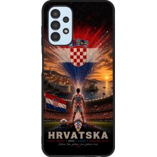 Coque Samsung Galaxy A13 5G - Silicone rigide noir Football Croatie splash 2026
