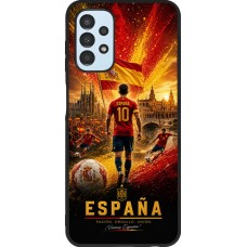 Coque Samsung Galaxy A13 5G - Silicone rigide noir Football Espagne splash 2026