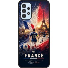 Coque Samsung Galaxy A13 5G - Silicone rigide noir Football France splash 2026