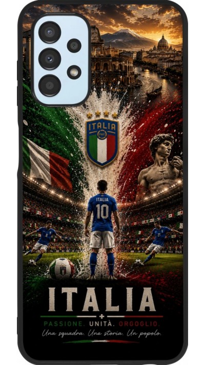 Coque Samsung Galaxy A13 5G - Silicone rigide noir Football Italie splash 2026