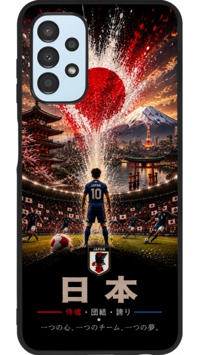 Coque Samsung Galaxy A13 5G - Silicone rigide noir Football Japon splash 2026