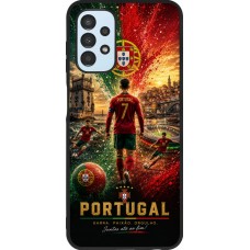 Coque Samsung Galaxy A13 5G - Silicone rigide noir Football Portugal splash 2026