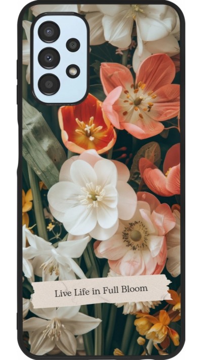 Coque Samsung Galaxy A13 5G - Silicone rigide noir Full Bloom 2026