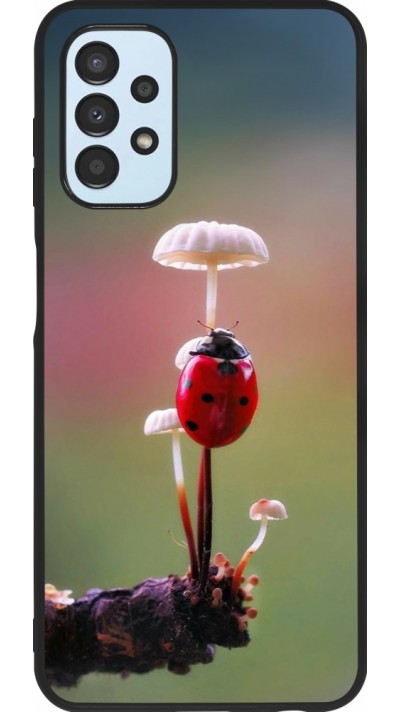 Coque Samsung Galaxy A13 5G - Silicone rigide noir Ladybird on a mushroom 2026
